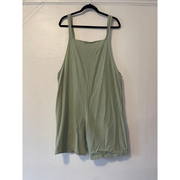 Knot Front Pocket Patched Overall Romper - Picture 3 of 3